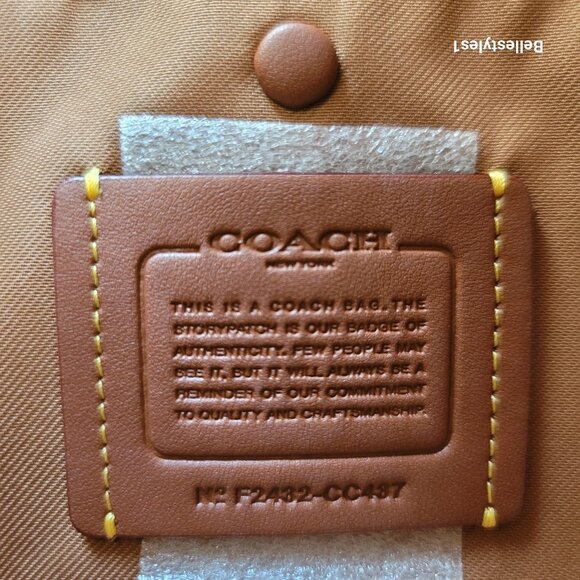 COACH Cary Soft Pebbled Leather with Convertible Straps Crossbody- Black color - Picture 15 of 16